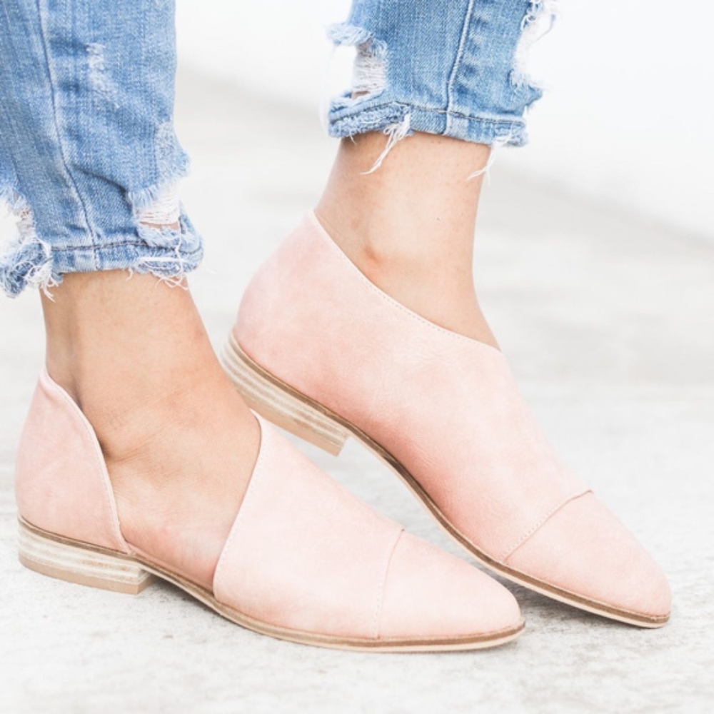 PEYTON Slip On Flats - BLUSH - Picture 1 of 3